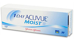 1-Day Acuvue Moist contact lenses